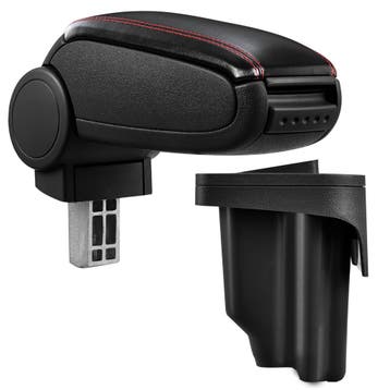 Armsteun BMW E46 1998-2007 kunstleer zwart rood stiksel, Verzenden, Nieuw