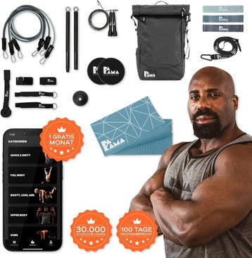 Fitness set PAKAMA | 10-delige Gym in rugzak | Retourdeal, Ophalen of Verzenden, Zo goed als nieuw, Rug, Overige typen