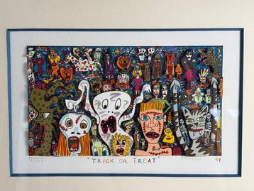 James Rizzi (1950-2011) - Trick or Treatwith certificate3D