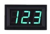 Inbouw voltmeter 0-300V DC Groen, Ophalen of Verzenden, Nieuw