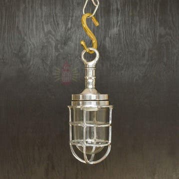 Plafondlamp - Aluminium, Glas, Verchroomd - Industrieel