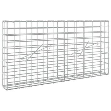 vidaXL Gabion met 5 mm Draad en 5x10 cm Gaas 100x10x50 cm, Verzenden, Nieuw, IJzer