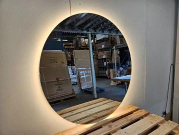 Adema Circle Badkamerspiegel - rond - diameter 120cm -, Doe-het-zelf en Verbouw, Sanitair, Ophalen of Verzenden, Nieuw, Bad