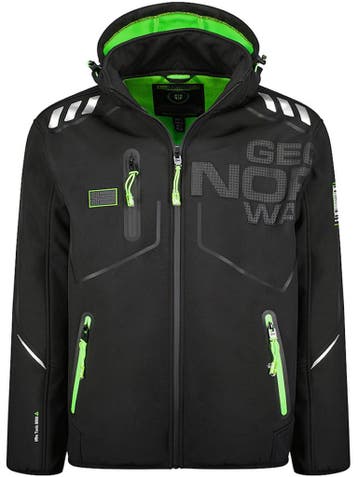 Geographical Norway Softshell Heren Jas Robin Zwart, Verzenden, Nieuw, Zwart