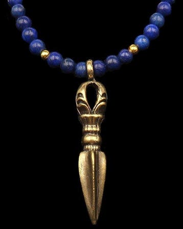 Lapis lazuli - Phurba Ritueel: Verjaging van Demonen &, Antiek en Kunst