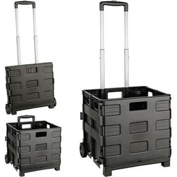 Jonska Boodschappentrolley Opvouwbaar - 30 liter - Zwart, Verzenden, Nieuw