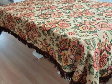 Tafelkleed - 245 cm - 132 cm - Tafelkleed., Antiek en Kunst