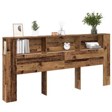 vidaXL Hoofdeinde kas Oudhout Bewerkt hout, Verzenden, Nieuw, Bruin, Hout