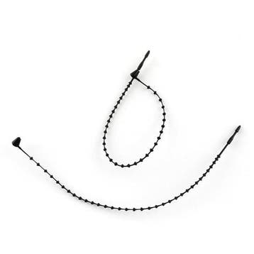 10 x zwarte tie wraps voor kaartjes, sieraden etc. 7,5cm, Ophalen of Verzenden, Nieuw