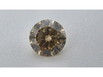Veiling - Moissanite briljant 2 crt Champagne ( GRA Gecertif, Sieraden, Tassen en Uiterlijk, Edelstenen, Nieuw