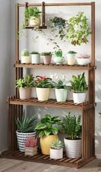 Houten Hangend Bloemenrek 3 Laags - Geschikt voor Binnen, Verzenden, Nieuw