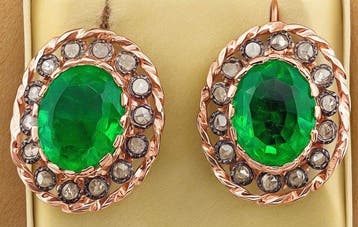 Zonder minimumprijs - Oorbellen - 9 kt. Roségoud, Zilver, Nieuw