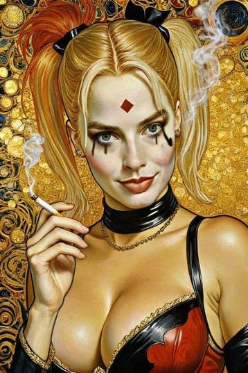 Jacob Hitt - does Harley Quinn Gold Smoke w/COA XXL, Nieuw in verpakking