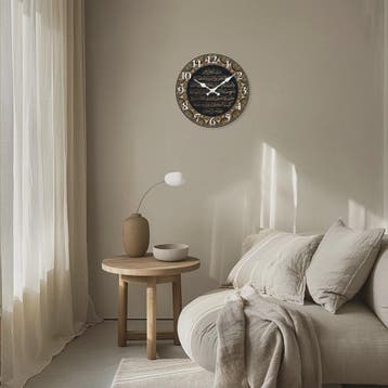 Islamitische Kalligrafie Houten Wandklok - Stille Quartz Bew, Huis en Inrichting, Woonaccessoires | Klokken, Verzenden, Nieuw