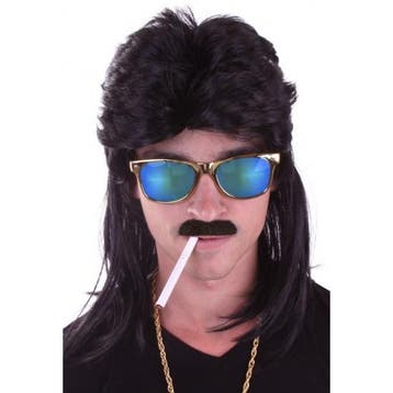 Johnny pruik zwart - Herenpruiken, Verzenden, Nieuw