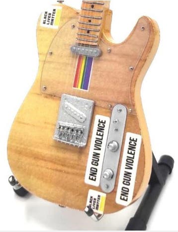Miniatuur replica  Fender Telecaster gitaar - Harry Styles, Ophalen of Verzenden, Nieuw, Pop, Beeldje of Miniatuur