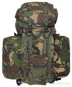 Britse rugzak 100L PLCE LONG met zijtassen, Woodland DPM, Ophalen of Verzenden, Gebruikt, Rugzak