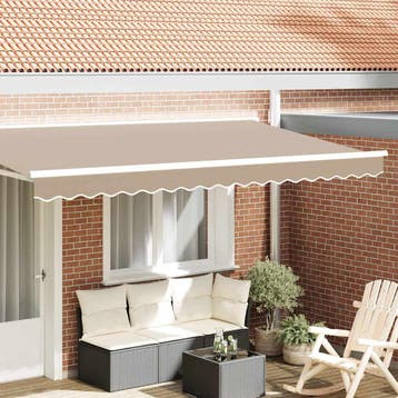vidaXL Vervangende markies volant Beige 380 x 20 cm, Verzenden, Nieuw