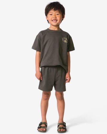 HEMA Kinderkledingset grafisch donkergrijs, Verzenden, Nieuw