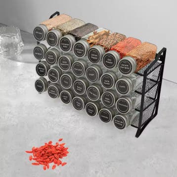 Kruidenrek 4-Laags – Met 28 Potjes, Labels en Organizer, Verzenden, Nieuw