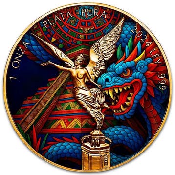 Mexico. 1 Onza 2024 1 oz Mexican Libertad Aztec Pyramid