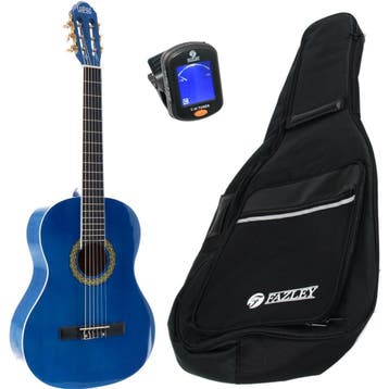 LaPaz 002 BL klassieke gitaar 4/4-formaat blauw + gigbag +, Verzenden, Nieuw