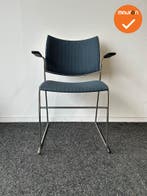 Vergaderstoel - Casala - Blauw gestoffeerd, Vergader- of Presentatieruimte, Ophalen of Verzenden, Gebruikt, Stoel