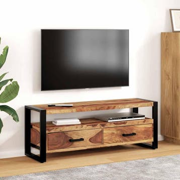 vidaXL Tv-meubel 120x35x45 cm massief acaciahout, 100 tot 150 cm, Verzenden, Nieuw, Minder dan 100 cm