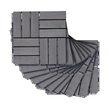 Houten terrastegels Alliste vlonder set van 10 acacia 0,9 m², Verzenden, Nieuw