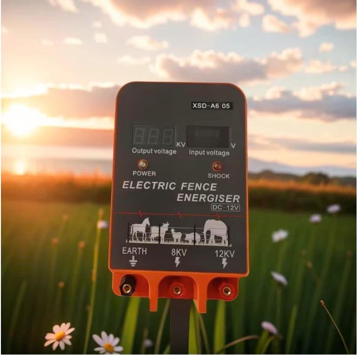 Schrikdraadapparaat 5–10 km met LCD Display 12V Energizer, Dieren en Toebehoren, Pluimvee | Toebehoren, Nieuw, Verzenden