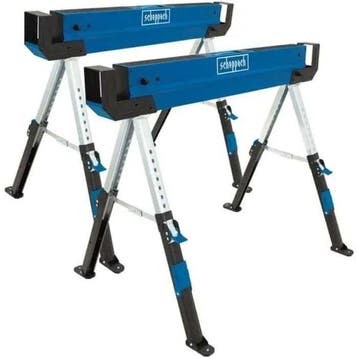 Set van 2 SCHEPPACH schragen 820 mm - MWB600 (bouwbok), Doe-het-zelf en Verbouw, Gereedschap | Handgereedschap, Verzenden, Nieuw