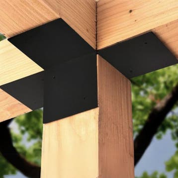 Pergola Hoekverbinding Met Verlenging Zwart Gecoat Voor 12 x, Verzenden, Nieuw