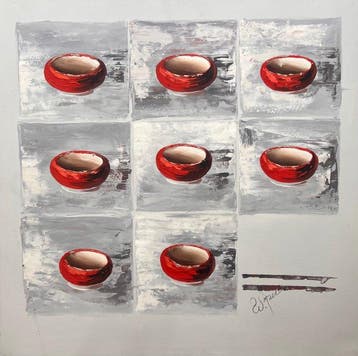 W. Paul (XX) - Rythme en Rouge et Gris