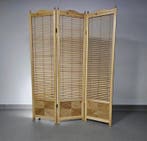 Kamerscherm - Blond beukenhout, houten lamellen, metalen
