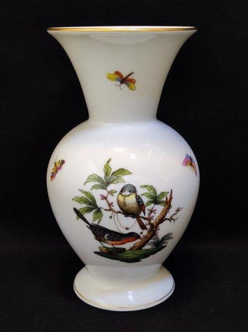Herend - Vaas - Balustervaas 7023/RO Rothschild met gouden