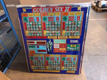 Originele frontplaat van bingo- en spelautomaat..., Nieuw