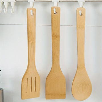 3-delige Bamboe Keukengerei Set: Anti-aanbak Spatels en Rijs, Doe-het-zelf en Verbouw, Gereedschapskisten, Verzenden, Nieuw