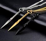 Lange heren ketting Cross zilverkleurig met kleine kruisjes, Verzenden, Nieuw, Zilver, Overige materialen