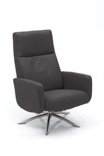 Relaxfauteuil Zevenaar - relaxfauteuils - Antraciet, Nieuw, Stof