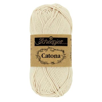 Scheepjes Catona - 10g - 505 Linen - Haakgaren / Breigaren, Ophalen of Verzenden, Nieuw, Breien of Haken, Wol of Garen