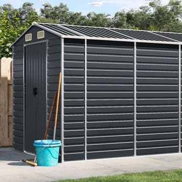vidaXL Tuinschuur 191x640x198 cm gegalvaniseerd staal, Tuin en Terras, Verzenden, Nieuw