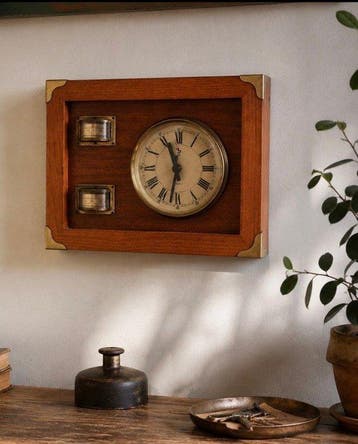 Wandklok - Orologio da parete / stazione meteorologica