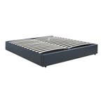 Tweepersoonsbed Nola met bedbodem kunstleer 200x180 cm zwart, Verzenden, Nieuw
