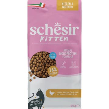 Schesir Monoprotein Kattenvoer Kitten Droog Kip 10 kg, Verzenden, Kat