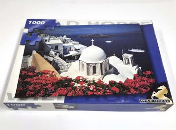 Wild Horse legpuzzel Santorin, Griekenland – 1000 stukjes, Verzenden, Gebruikt