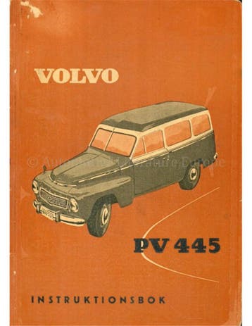 1960 VOLVO PV 445 INSTRUCTIEBOEKJE ZWEEDS