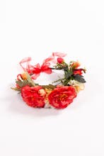 Handgemaakte Bloemenkrans Haar Blauw Wit Blauwe Bloemen Haar, Kleding | Dames, Ophalen of Verzenden, Nieuw, Carnaval, Accessoires