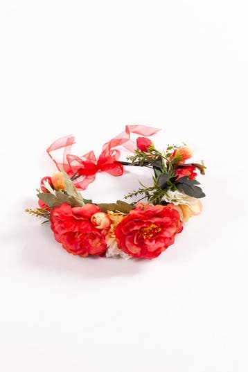 KIMU® Handgemaakte Bloemenkrans Haar Blauw Wit Blauwe Bloeme, Kleding | Dames, Ophalen of Verzenden, Nieuw, Carnaval, Accessoires