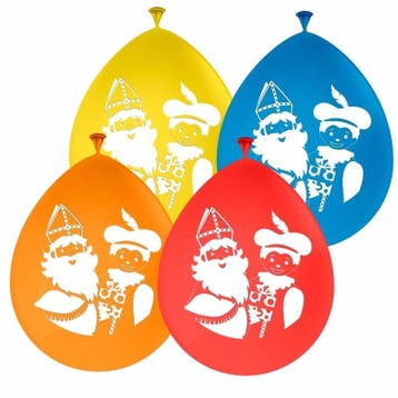 Sinterklaas decoratie ballonnen set van 8x - Sinterklaas v.., Ophalen of Verzenden, Nieuw