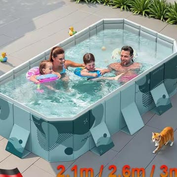 Niet-Opblaasbaar Opvouwbaar PVC Zwembad 2.1-3m Zomer Tuin, Tuin en Terras, Verzenden, Nieuw